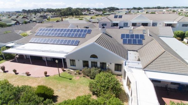 Solar panels on roof