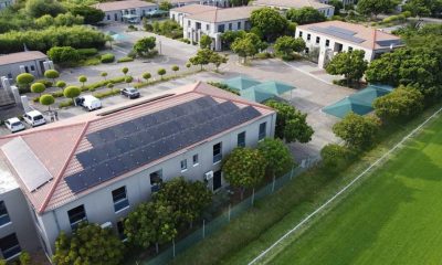 Solar panels on roof