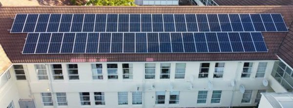 Solar panels on roof