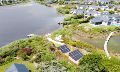 ariel view of lake Michelle in cape town