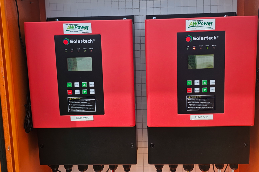 close up image of solar power inverters